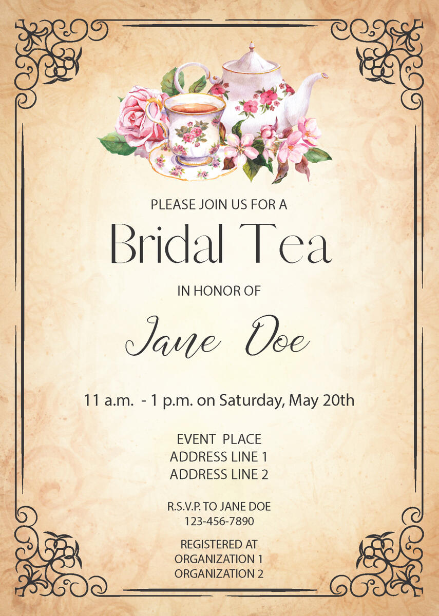 Bridal Tea Invite Generic